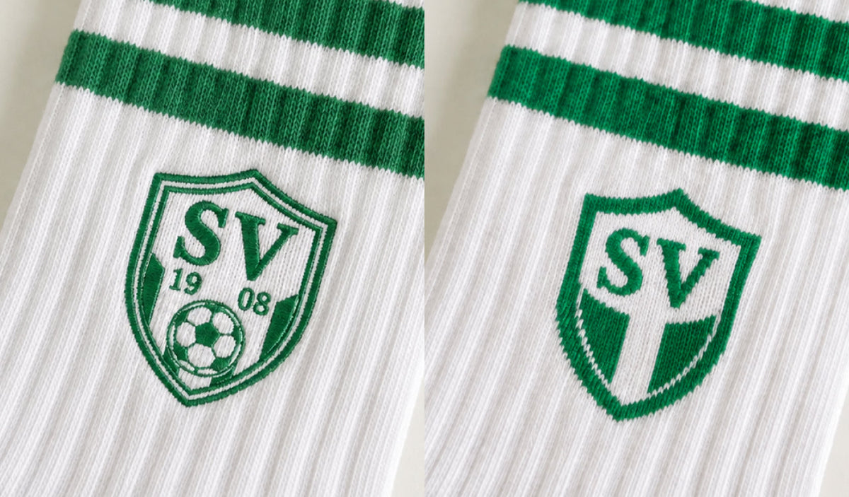 Gestrickt, bestickt oder bedruckt? Der Veredelungsvergleich für Firmensocken 2026